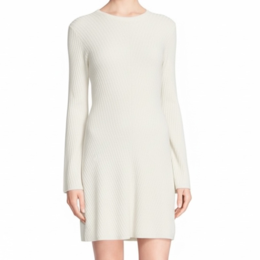 NWT Theory Ardesia Proseco Ribbed
Sweater Dress Eggshell Size Small